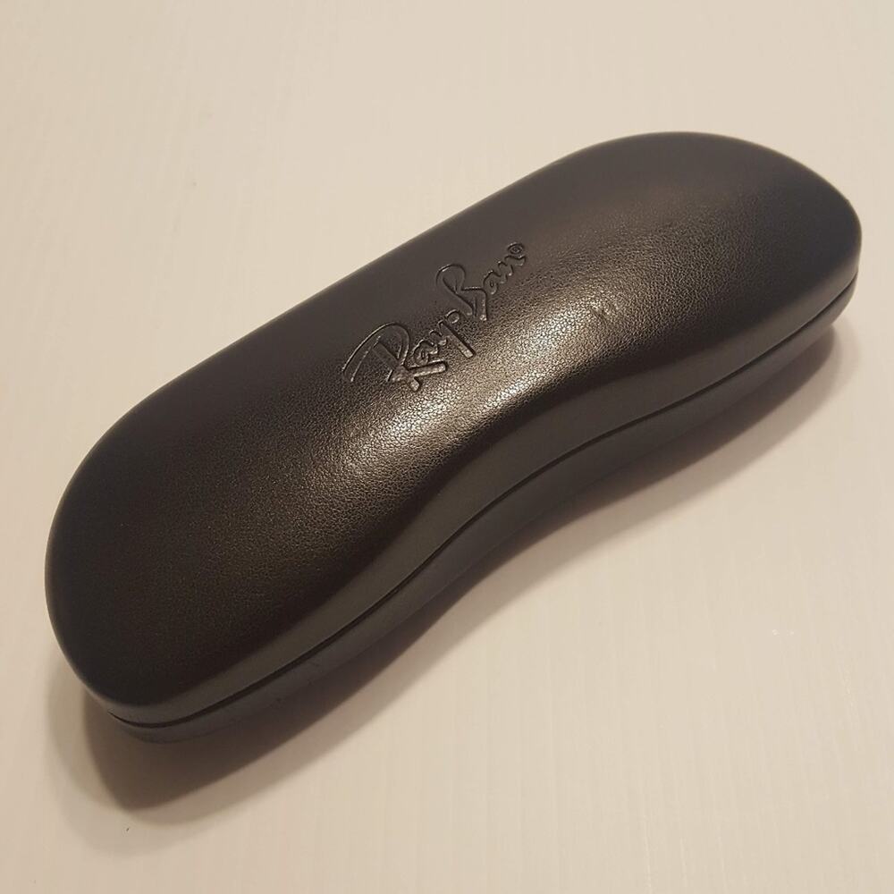 Ray Ban black hard clamshell eyeglasses case